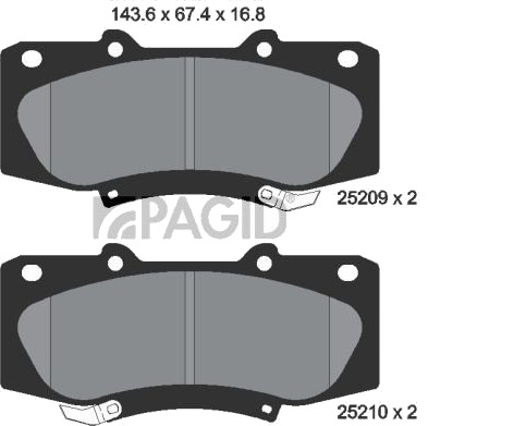 PAGID T2059N Bremseklosser