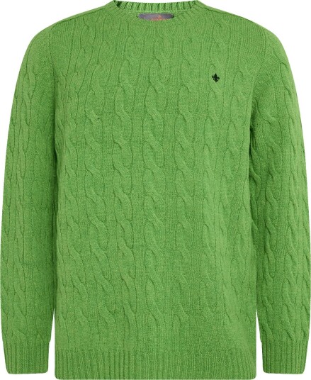 Morris Archard Cable Sweater GREEN XL