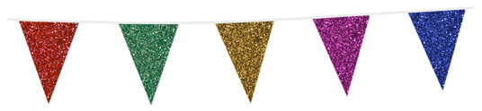 Globos Europe Vimpelgirlander Glitter Flerfarget