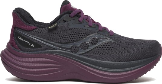 Saucony Women"s Triumph 24 GORE TEX Ebony/eggplant 40.5
