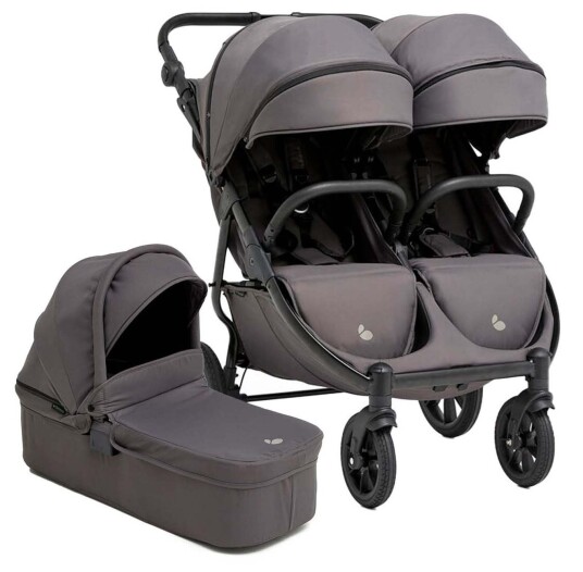 Beemoo BFF60 2 Søskenvogn + Liggedel Fog Grey