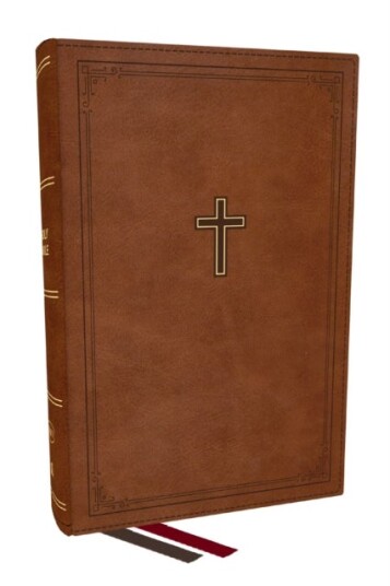 KJV Personal Size Large Print End of Verse Reference Bible Brown Leathersoft Red Letter Comfort Print