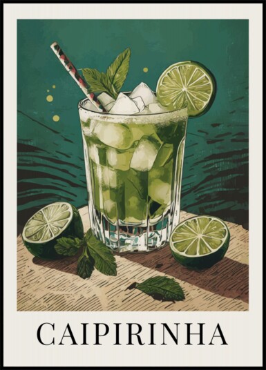 Refreshing Caipirinha Cocktail Plakat / 30x40