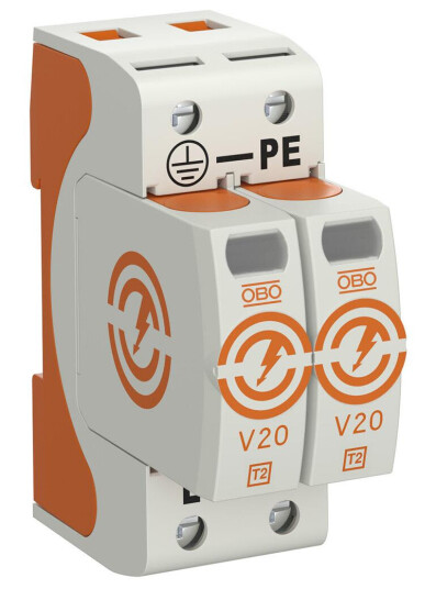 Obo Bettermann 5095162 Overspenningsvern for anlegg uten askebeskyttelse 2 ledere Stikkontakter & kabler