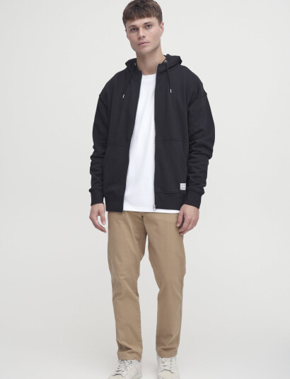 Solid Sdlenz Zipper Sw - Black - XXL