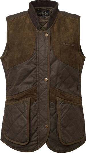 Chevalier Women's Vintage Dogsport Vest Leather Brown 44W, Leather Brown Chevalier Women's Vintage Dogsport Vest Leather Brown 44W, Leather Brown