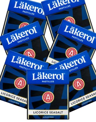 24 stk Läkerol Sugarfree Licorice Seasalt / Lakris Sukkerfrie Pastiller med Havsaltsmak Hel Eske 24 stk Läkerol Sugarfree Licorice Seasalt / Lakris Sukkerfrie Pastiller med Havsaltsmak Hel Eske