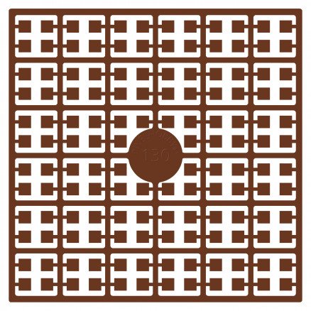Pixelhobby Midi perler 130 mørk mahognibrun 2x2mm 140 piksler
