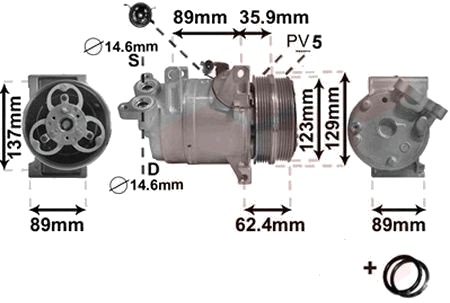 AC-kompressor VAN WEZEL 1800K433 AC-kompressor VAN WEZEL 1800K433