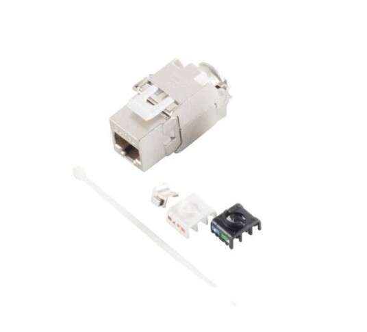 Helos Keystone-Modul Rj45 Slim Snap-In Cat 6A 180° Arbeids