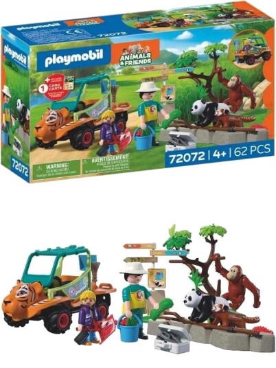 Playmobil Animals Og Friends Zoo: Dyrepasser Med Kjøretøy 62 Onesize Leketøy