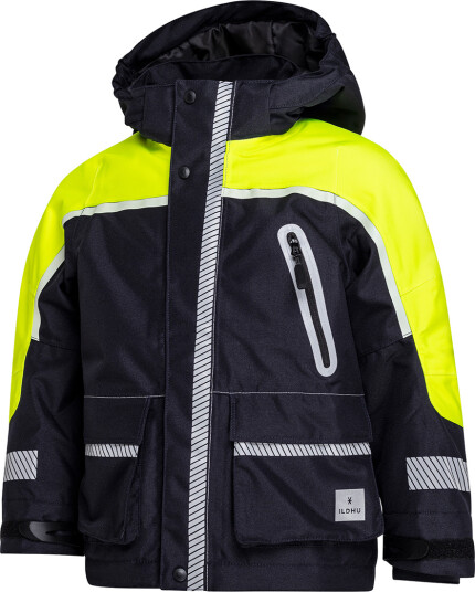 Ildhu Vinterjakke Norly Navy/Yellow m. Selvlysende Reflekser ILDHU 100 Vinterjakke Blå Gul Ildhu Vinterjakke Norly Navy/Yellow m. Selvlysende Reflekser ILDHU 100 Vinterjakke Blå Gul