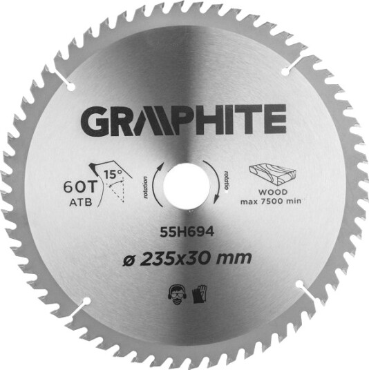 Graphite Skjæreskive I Hardmetall Widia 235 X 30 Mm 60 Tenner