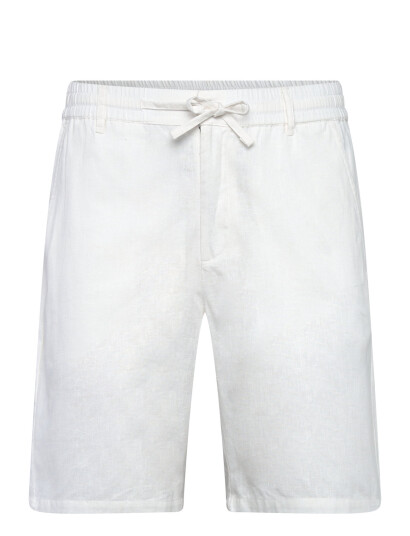 Anerkjendt Aklt James Cot/Linen Ela Shorts - White - M Anerkjendt Aklt James Cot/Linen Ela Shorts - White - M