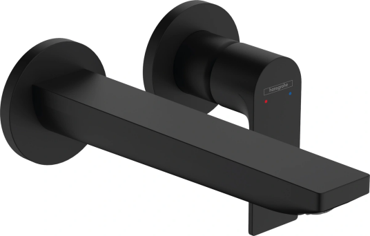 Hansgrohe Rebris E Servantbatteri Til innbygging, 20 cm tut, Sort Matt Hansgrohe Rebris E Servantbatteri Til innbygging, 20 cm tut, Sort Matt