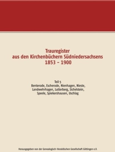 Trauregister aus den Kirchenb?chern S?dniedersachsens 1853   1900
