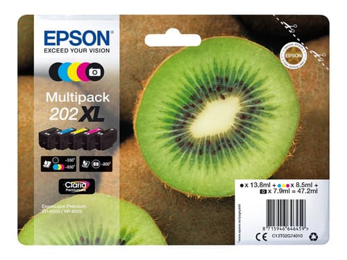 Epson Blekk Multipack (bk/c/m/y/pbk) 202xl - Xp-6005