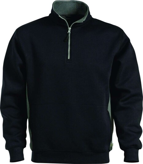 Acode Sweatshirt Med Kort Dragkedja 1705 Df Svart L