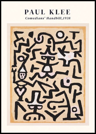 Comedians" Handbill by Paul Klee Plakat Plakat / 100x150cm Comedians" Handbill by Paul Klee Plakat Plakat / 100x150cm