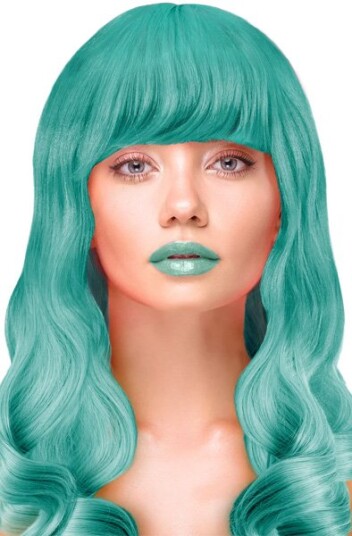 Party Wig Long Wavy Turquoise Hair
