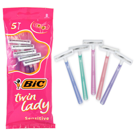 BIC Twin Lady Engangsskraper Sensitive 5 stk.