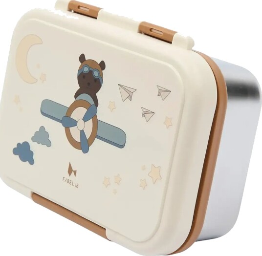 Fabelab Lunch Box Bear Air Plane Multi/patterned Fabelab Lunch Box Bear Air Plane Multi/patterned