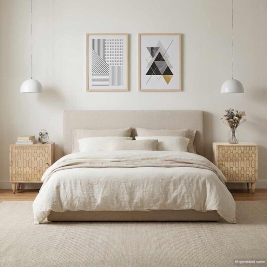  Nattbord 2 stk 40x33x46 cm heltre mango 8721012108035