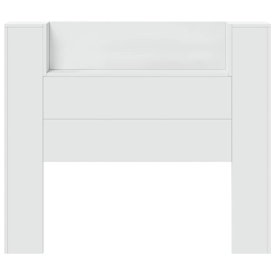 Hodegavl med hylle Hvit 120 x 16,5 x 103,5 cm Konstruert tre Hodegavl med hylle Hvit 120 x 16,5 x 103,5 cm Konstruert tre
