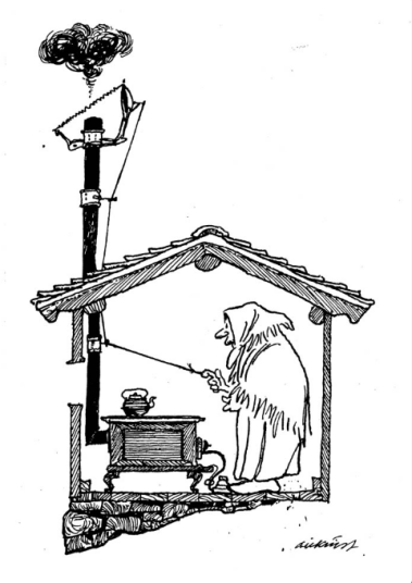 Kjerring   Tegning