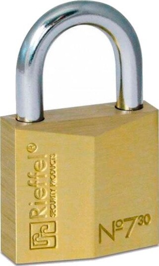 Rieffel Hengelås 7/30 KA02 30 mm Med Automatisk Låsing (Nr. 7) Rieffel Hengelås 7/30 KA02 30 mm Med Automatisk Låsing (Nr. 7)