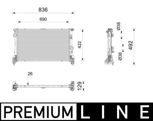 Radiator MAHLE ORIGINAL CR 2802 000P