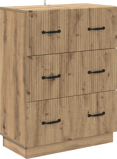 vidaXL Skuffeskap Artisan eik 66 x 34,5 x 87 cm Konstruert tre vidaXL Skuffeskap Artisan eik 66 x 34,5 x 87 cm Konstruert tre