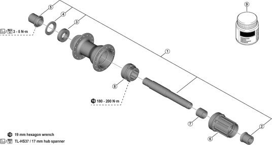 Shimano kassettehus til baknav modell FH-TC500 8-11 gear