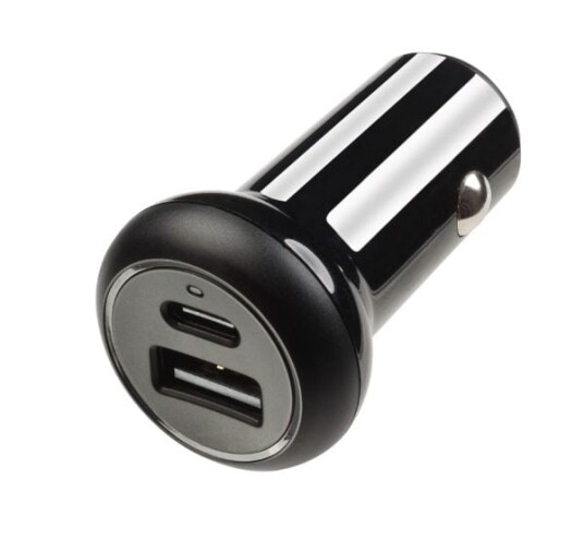 Vivanco 24W USB-C og USB-A Billader Svart