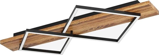 EGLO Taklampe Boyal 2 Svart/Rustic Brown Svart Taklamper