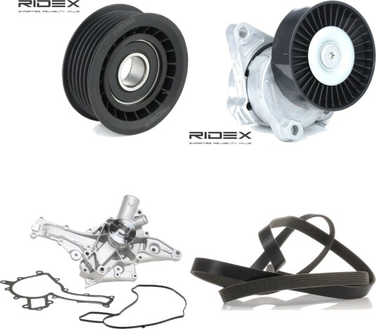 Vannpumpe + kileremsett RIDEX 4172P0159
