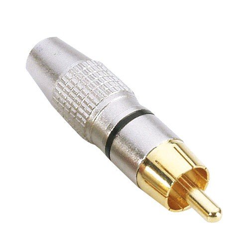 RCA Phono Plug Aluminum Gold-kontakter Svart