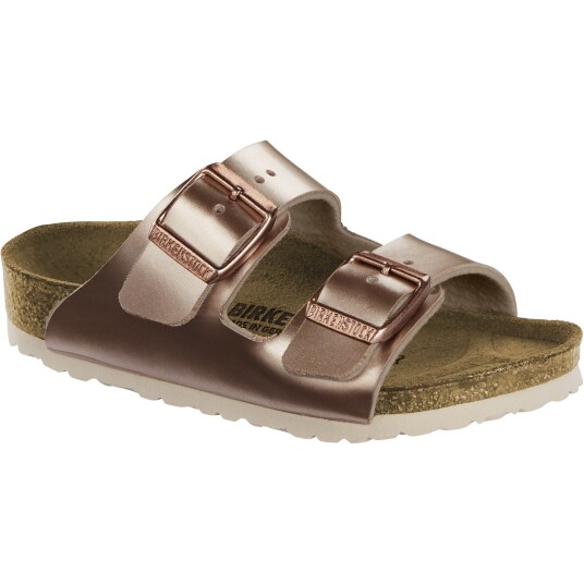 Birkenstock Kids' Arizona Birko-Flor Narrow Electric Metallic Copper 29