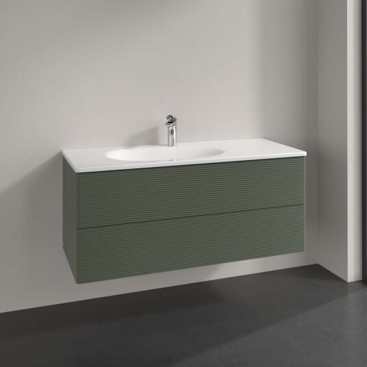 Villeroy & Boch  Antao Servantskap med 2 skuffer 118,8x49,3x50,4 cm m/lys Grønn Matt