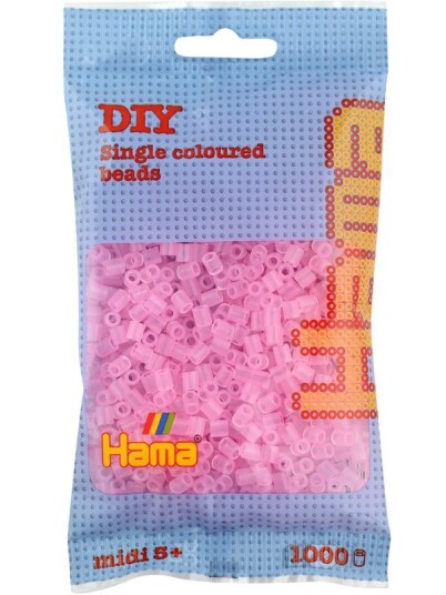 Hama Midi 1000 perler Rosa transparent