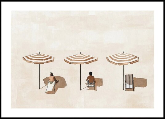 Posterbox Striped Umbrellas Plakat Plakat / 40x50cm