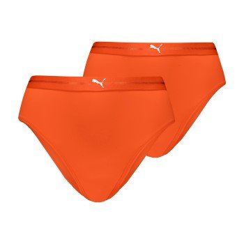 Puma Truser 2P Women High Waist Brazilian Briefs Oransje polyamid Small Dame