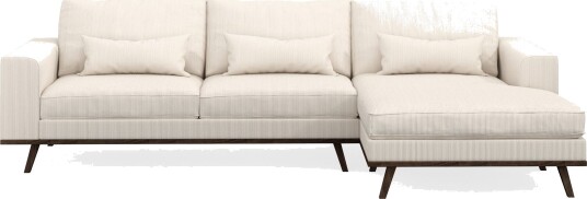 Copenhagen 4 seters Høyrevendt L formet Divansofa i Manchester Beige