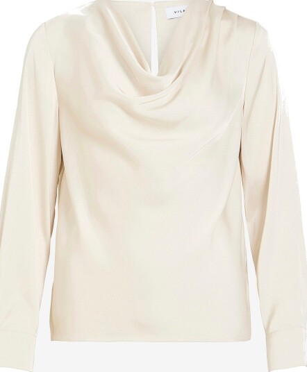 Vila - Bluse Vifreja Waterfall L/S Top/Dc - Beige