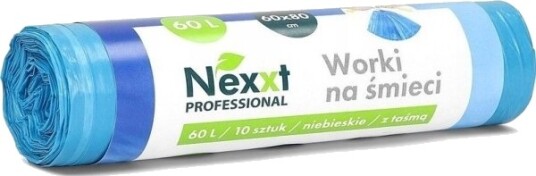 Nexxt Søppelsekker Nexxt 60L Ldpe Med Bæresele Blå 10