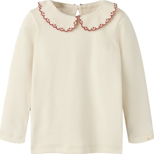 Lil" Atelier Body I/e NbfFundo Slim Turteldue Lil Atelier 56 Langermet Body Beige Hvit