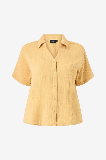 Zizzi   Skjorte vvIvu S/S Shirt   Gul