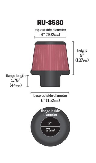 Sportluftfilter K&N Filters RU-3580