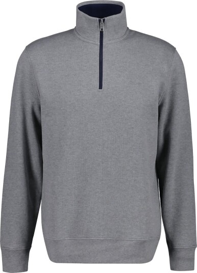 Gant Sacker Rib Half Zip GREY MELANGE M