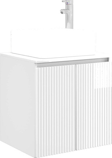 Vegghengt vaskeservant Høgglans hvit 53 x 35 x 63 cm